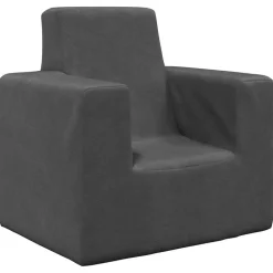 vidaXL Sofá para niños felpa suave gris Antracita Best