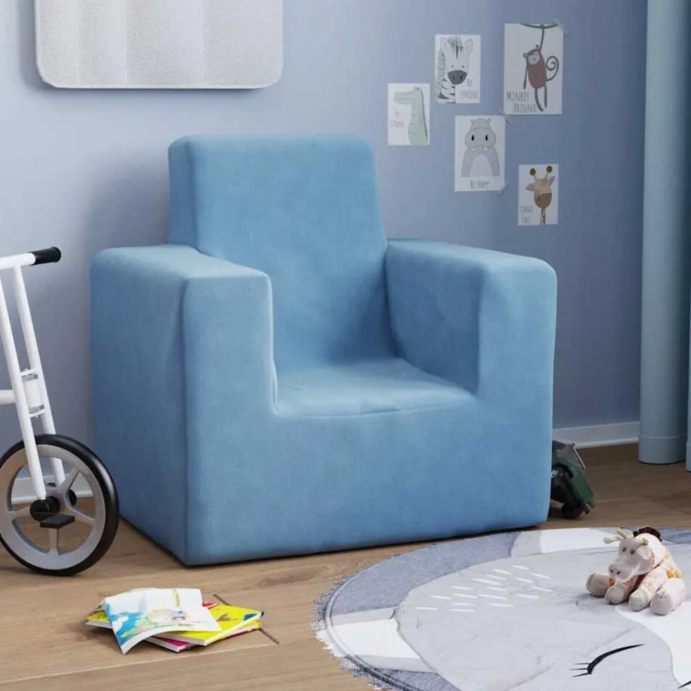 Niños vidaXL Mobiliario Para Bebés Y Niños Pequeños-Sofá para niños felpa suave