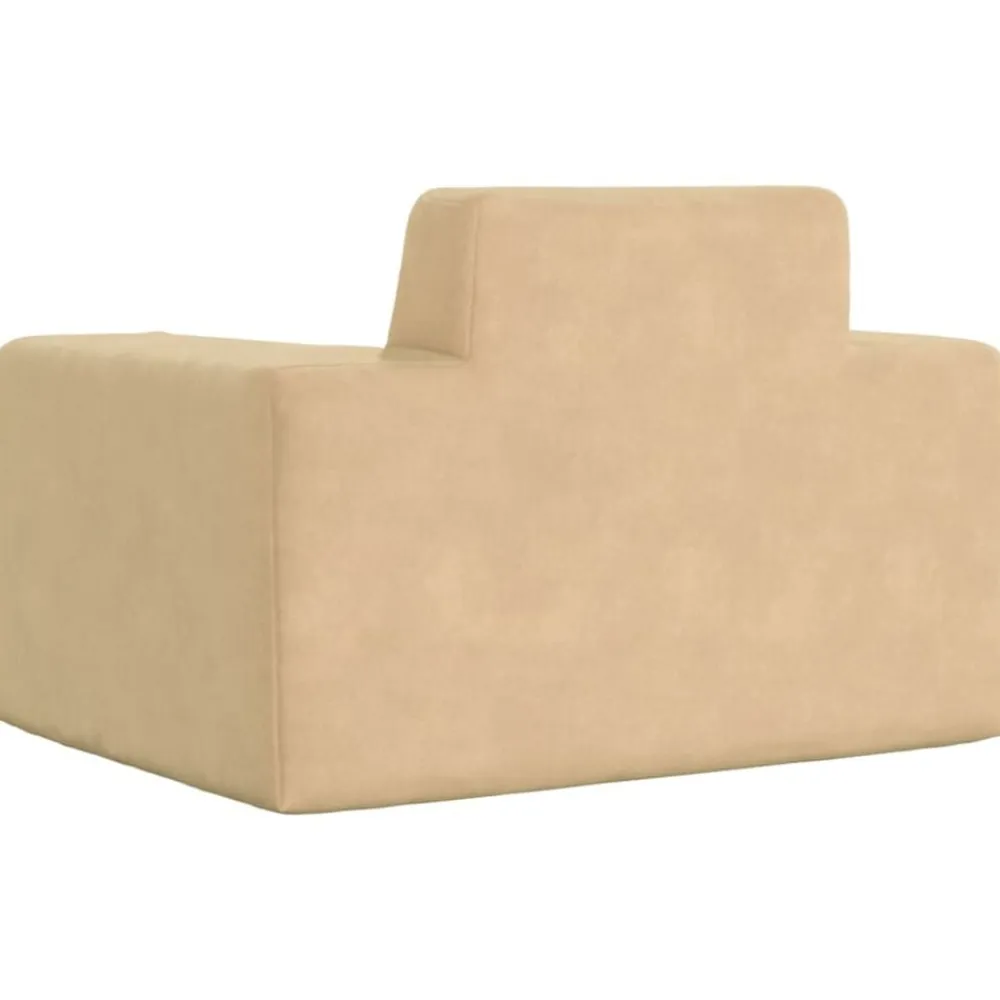 vidaXL Sofá para niños felpa suave color Crema Discount