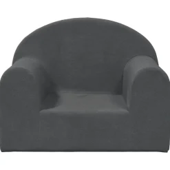 Niños vidaXL Mobiliario Para Bebés Y Niños Pequeños-Sofá para niños felpa suave gris
