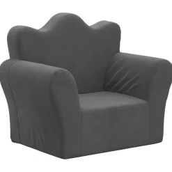 vidaXL Sofá para niños felpa suave gris Antracita Outlet