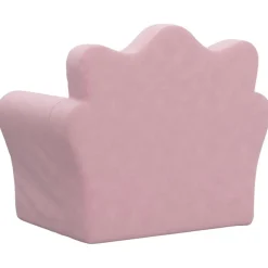 vidaXL Sofá para niños felpa suave Rosa Hot