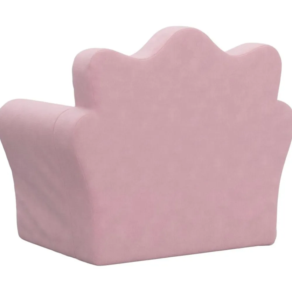 vidaXL Sofá para niños felpa suave Rosa Hot