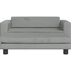 Niños vidaXL Mobiliario Para Bebés Y Niños Pequeños-Sofá para niños y reposapiés terciopelo 100x50x30 cm