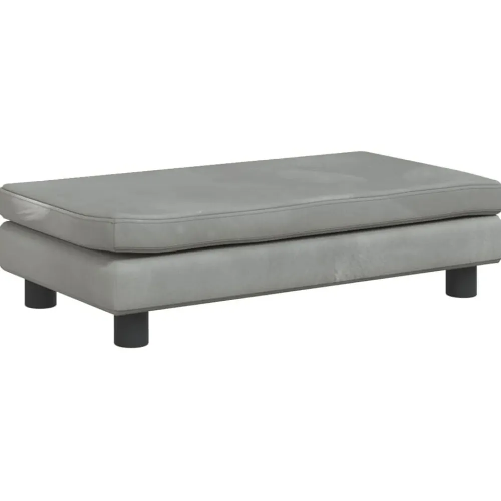 Niños vidaXL Mobiliario Para Bebés Y Niños Pequeños-Sofá para niños y reposapiés terciopelo 100x50x30 cm
