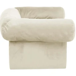 vidaXL Sofá para perros con cajón felpa 75x50x38 cm Crema