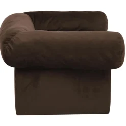 vidaXL Productos Para Mascotas-Sofá para perros con cajón felpa marrón 75x50x38 cm