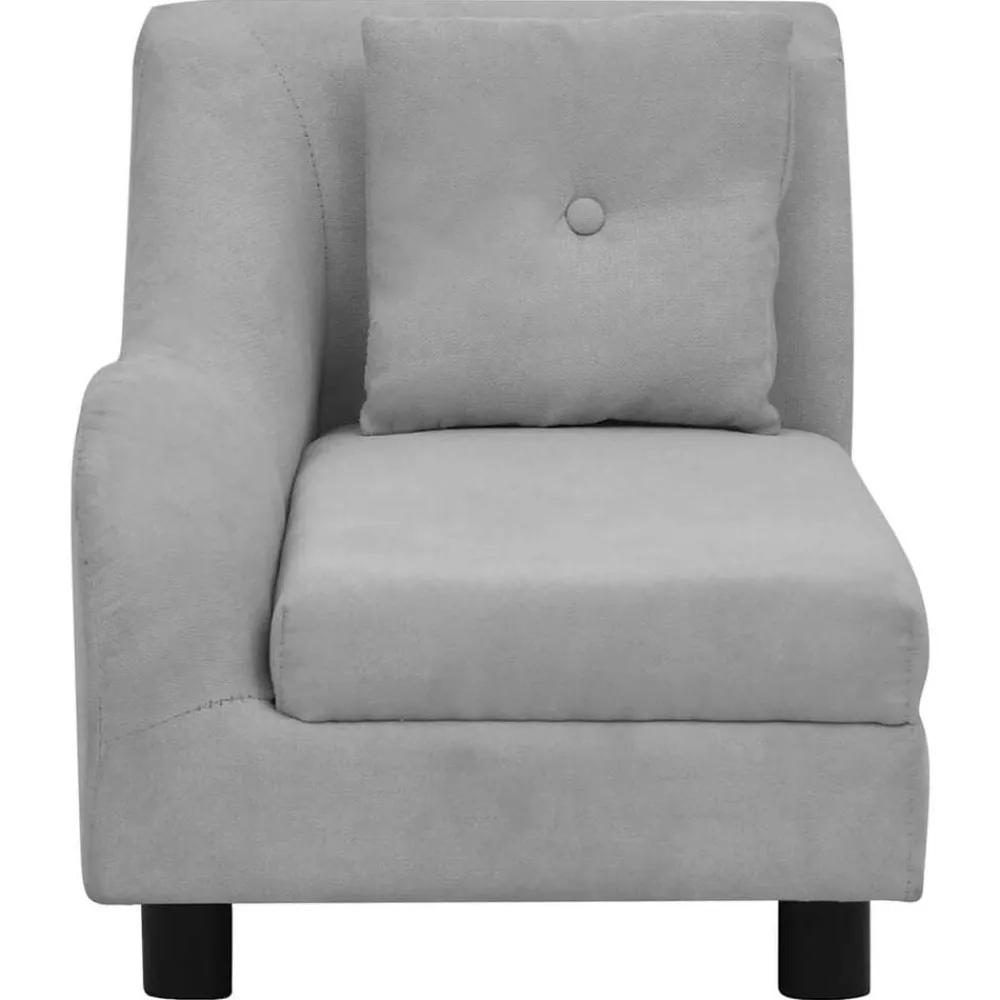vidaXL Sofá para perros con almohada felpa 83x44x44 cm Gris New