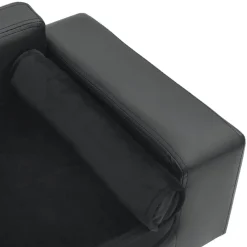 vidaXL Productos Para Mascotas-Sofá para perros felpa y cuero sintético 81x43x31cm