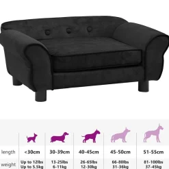 vidaXL Productos Para Mascotas-Sofá para perros felpa 72x45x30 cm