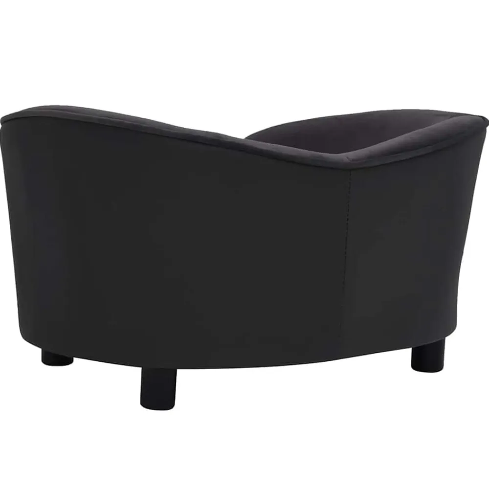 vidaXL Productos Para Mascotas-Sofá para perros felpa y cuero sintético 69x49x40 cm