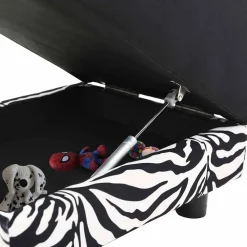 vidaXL Productos Para Mascotas-Sofá para perros felpa negro 57x34x36 cm