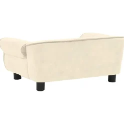 vidaXL Sofá para perros felpa color 72x45x30 cm Crema