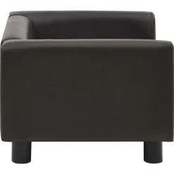 vidaXL Sofá para perros felpa y cuero sintético marrón 60x43x30 cm Marrón Clearance