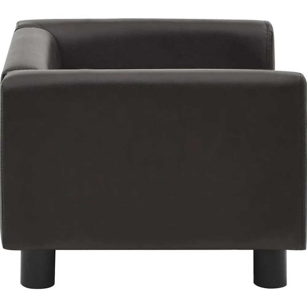 vidaXL Sofá para perros felpa y cuero sintético marrón 60x43x30 cm Marrón Clearance