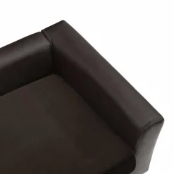 vidaXL Sofá para perros felpa y cuero sintético marrón 60x43x30 cm Marrón Clearance