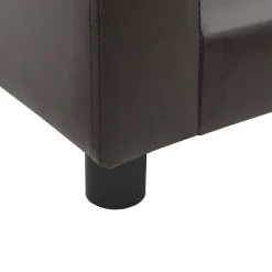 vidaXL Sofá para perros felpa y cuero sintético marrón 60x43x30 cm Marrón Clearance