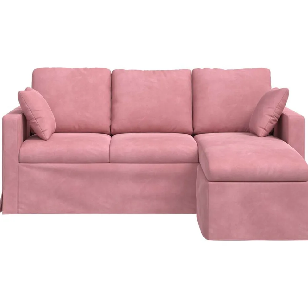 vidaXL Sofá 198 x 134 x 80 cm Terciopelo Rosa Online