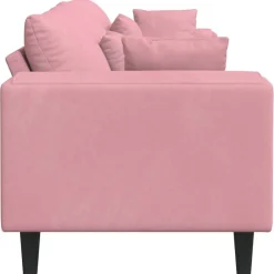vidaXL Sofá 250 x 77 x 76 cm Terciopelo Rosa Sale