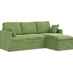 vidaXL Sofá 198 x 134 x 80 cm Terciopelo Verde claro Discount