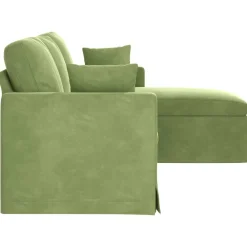 vidaXL Sofá 198 x 134 x 80 cm Terciopelo Verde claro Discount