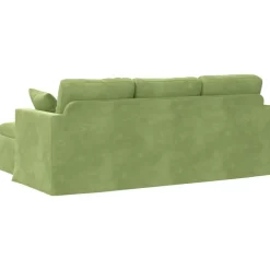 vidaXL Sofá 198 x 134 x 80 cm Terciopelo Verde claro Discount