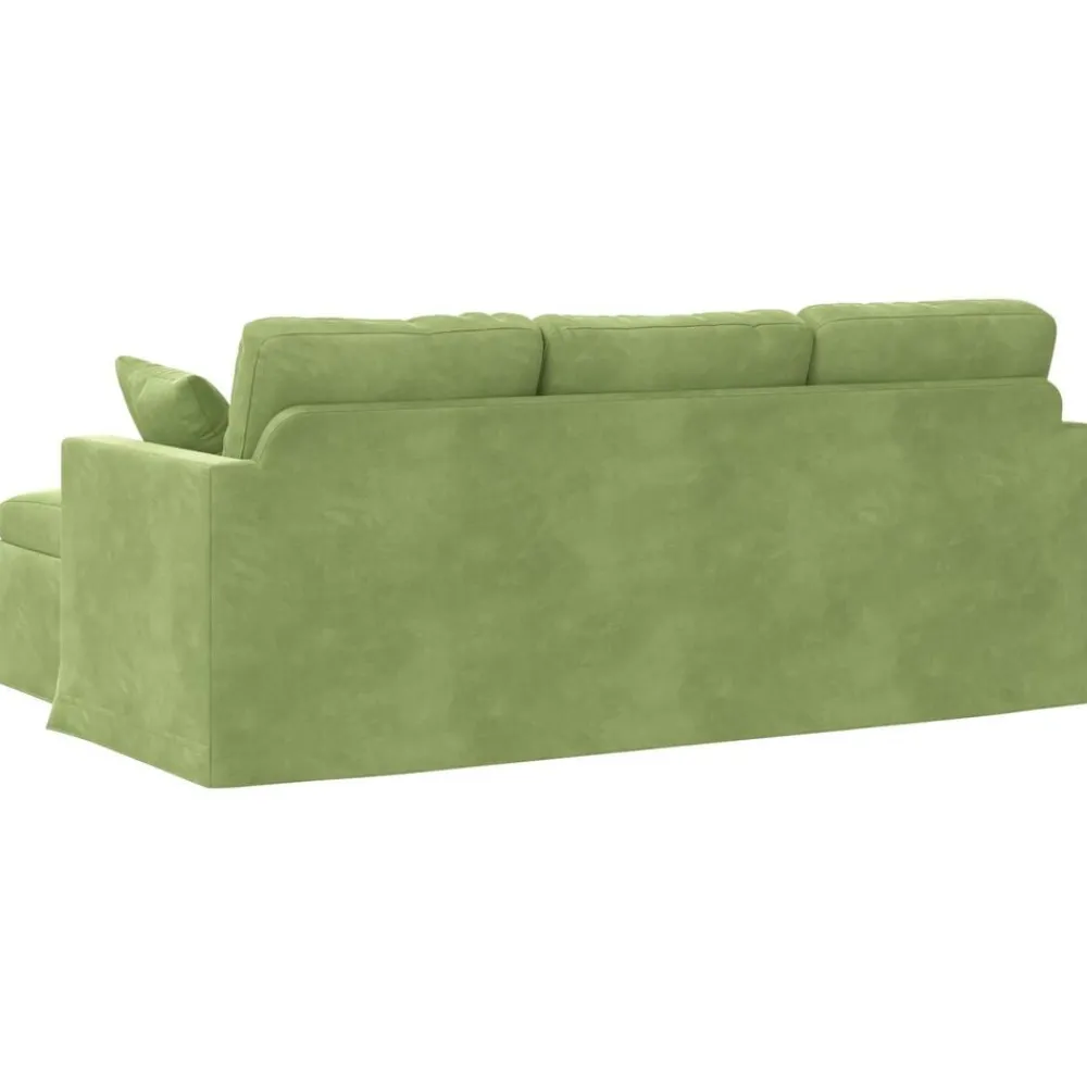 vidaXL Sofá 198 x 134 x 80 cm Terciopelo Verde claro Discount