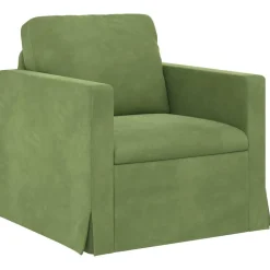 vidaXL Sofá 78 x 78 x 80 cm Terciopelo Verde claro Discount