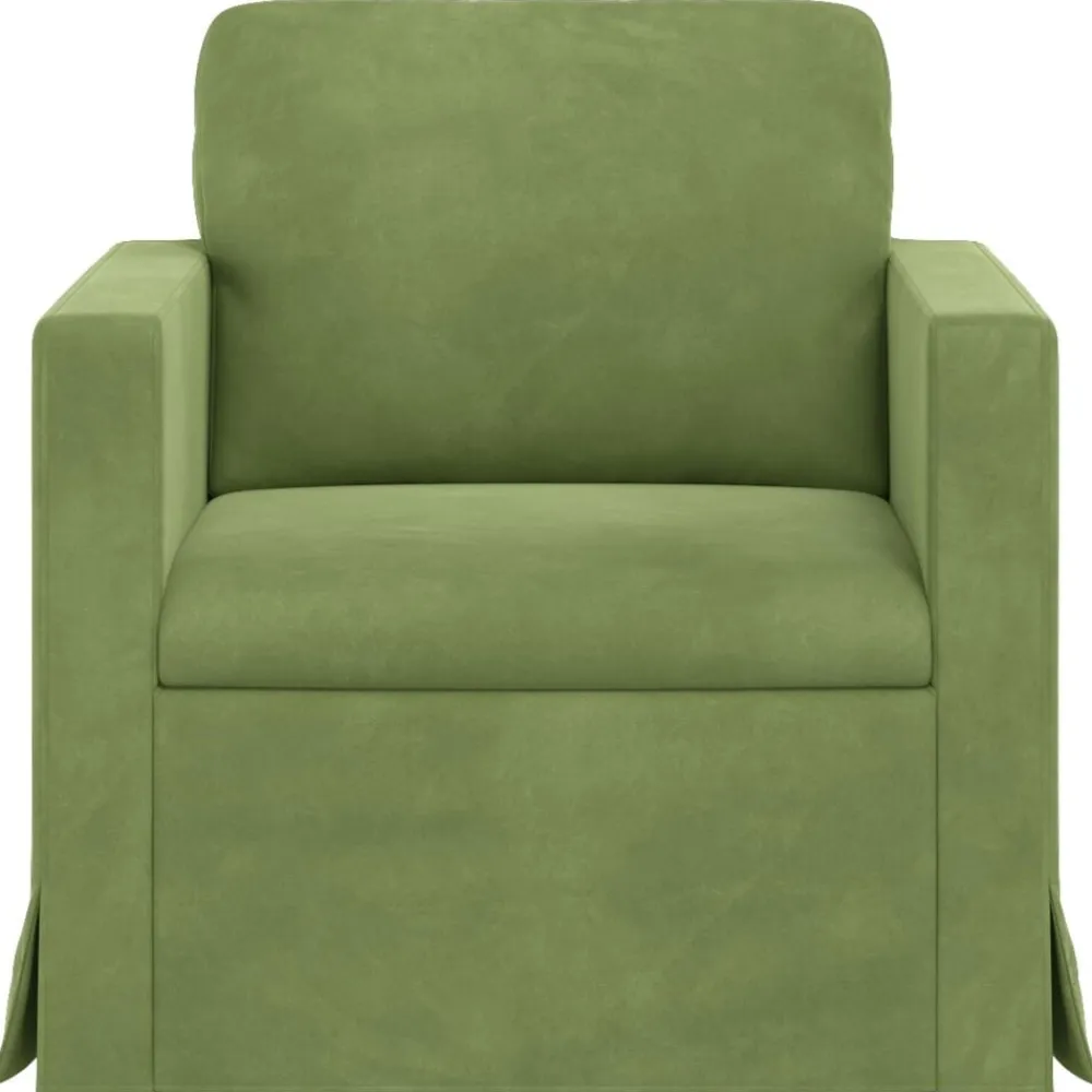 vidaXL Sofá 78 x 78 x 80 cm Terciopelo Verde claro Discount