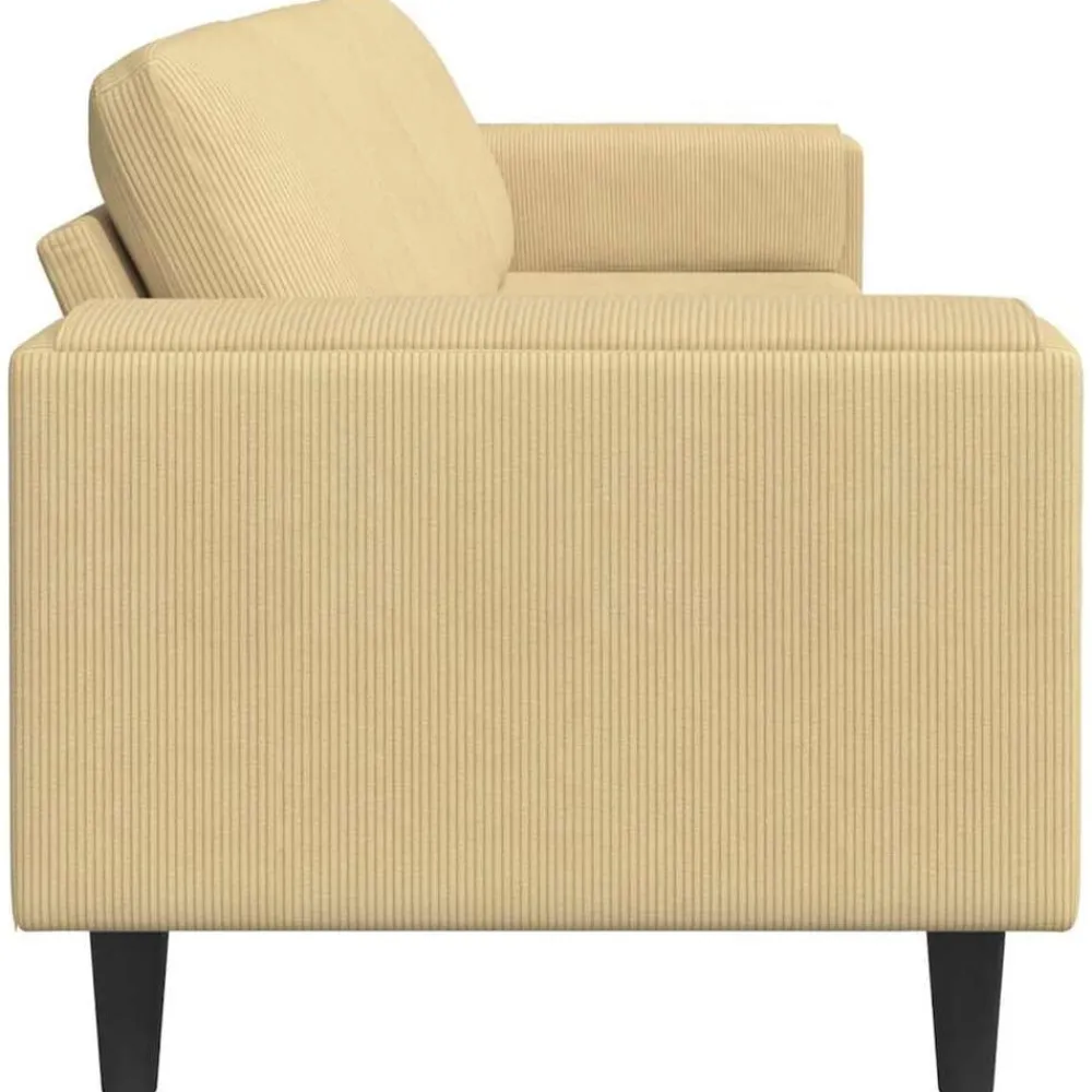 vidaXL Sofá Verde grisáceo 250 x 77 x 76 cm Tela de Pana Verde grisáceo Hot