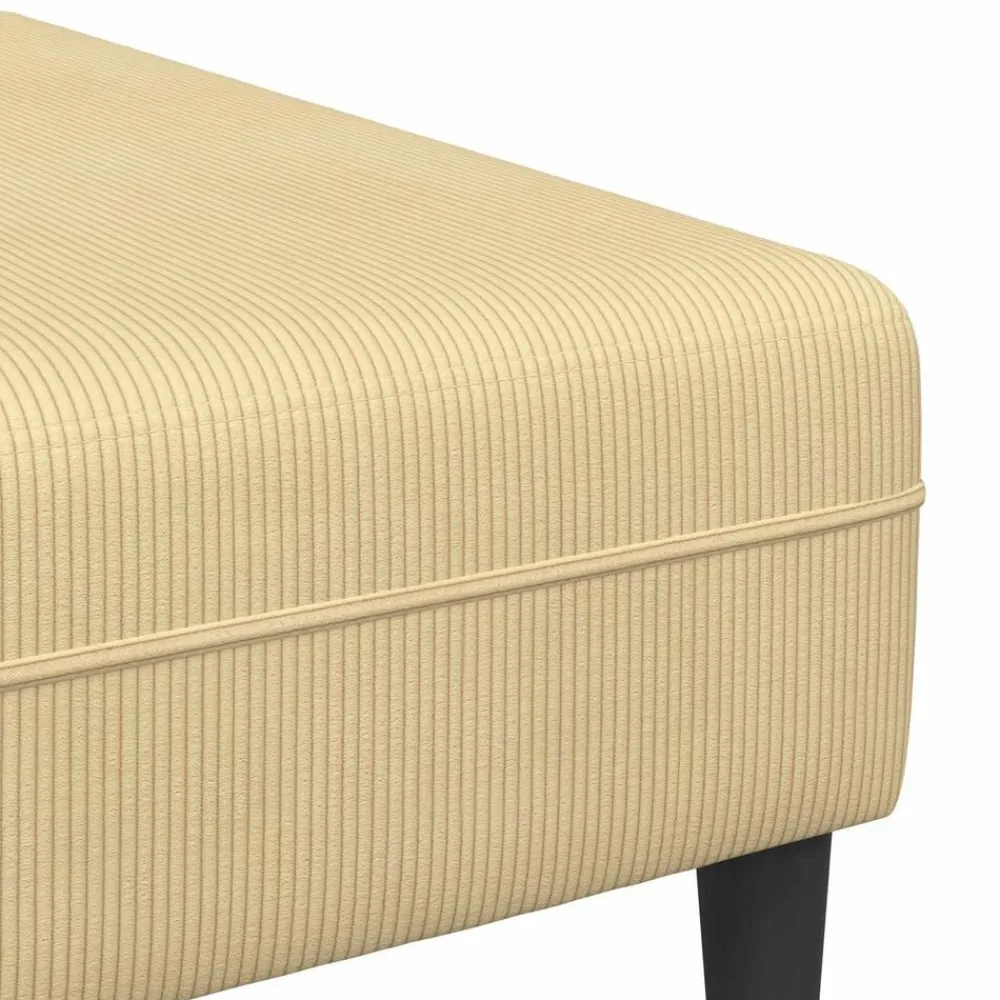 vidaXL Sofá Verde grisáceo 250 x 188 x 76 cm Tela de Pana Verde grisáceo New