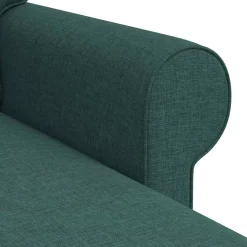 vidaXL Sofá 215 x 138 x 80 cm tela Verde oscuro