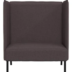 vidaXL Sofa de Espalda Alta 101cm Marrón oscuro tela Marrón oscuro Clearance