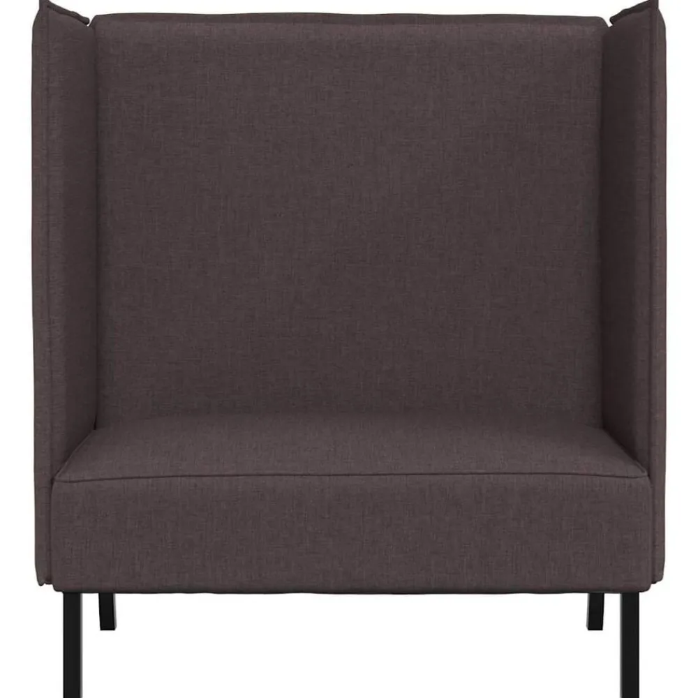 vidaXL Sofa de Espalda Alta 101cm Marrón oscuro tela Marrón oscuro Clearance