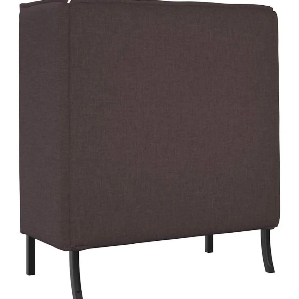 vidaXL Sofa de Espalda Alta 101cm Marrón oscuro tela Marrón oscuro Clearance