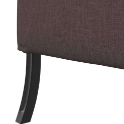 vidaXL Sofa de Espalda Alta 101cm Marrón oscuro tela Marrón oscuro Clearance