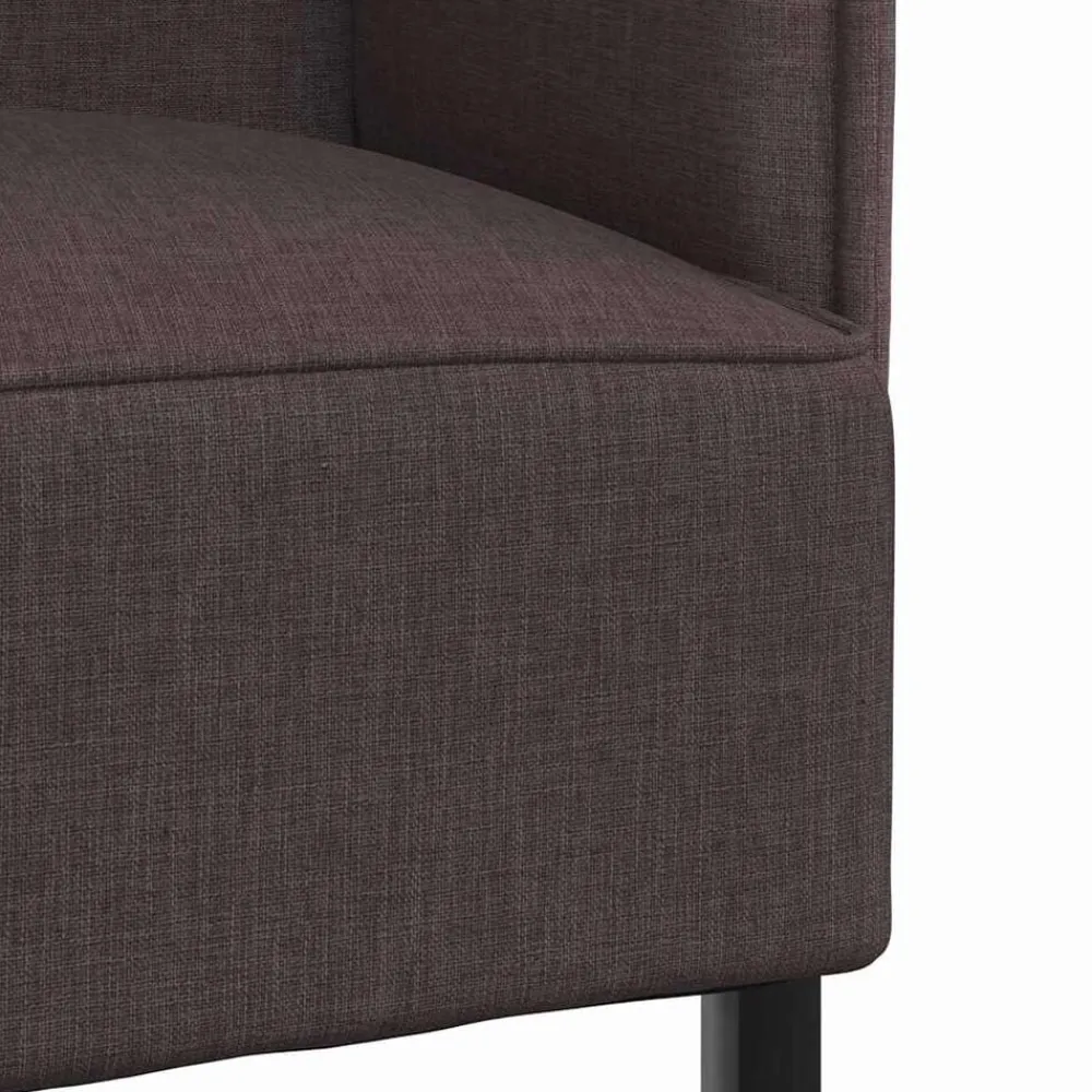 vidaXL Sofa de Espalda Alta 101cm Marrón oscuro tela Marrón oscuro Clearance