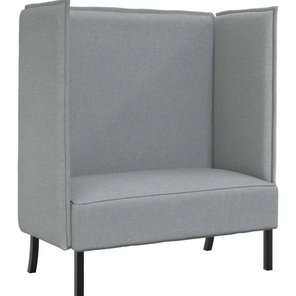 vidaXL Sofa de Espalda Alta 101cm tela Gris claro Sale
