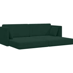 vidaXL Sofá-cama de piso 213 x 70 x 77 cm Terciopelo Verde oscuro Hot