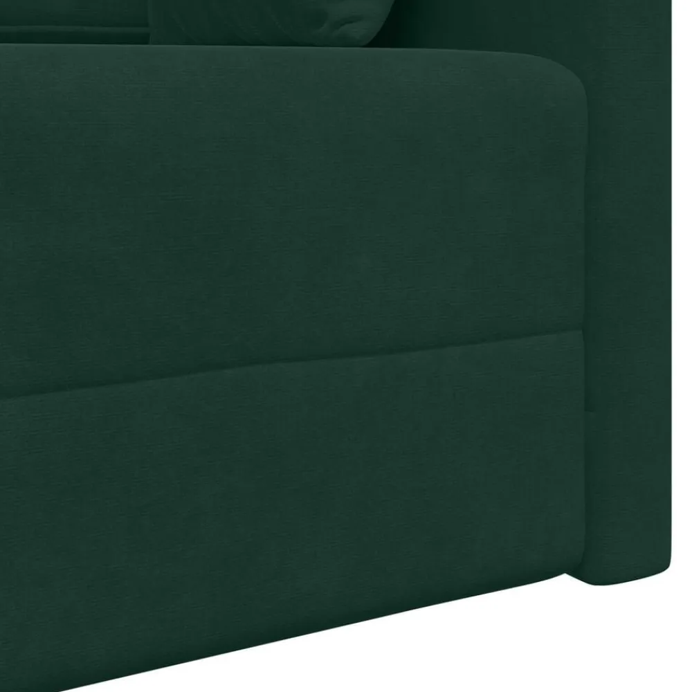 vidaXL Sofá-cama de piso 213 x 70 x 77 cm Terciopelo Verde oscuro Hot