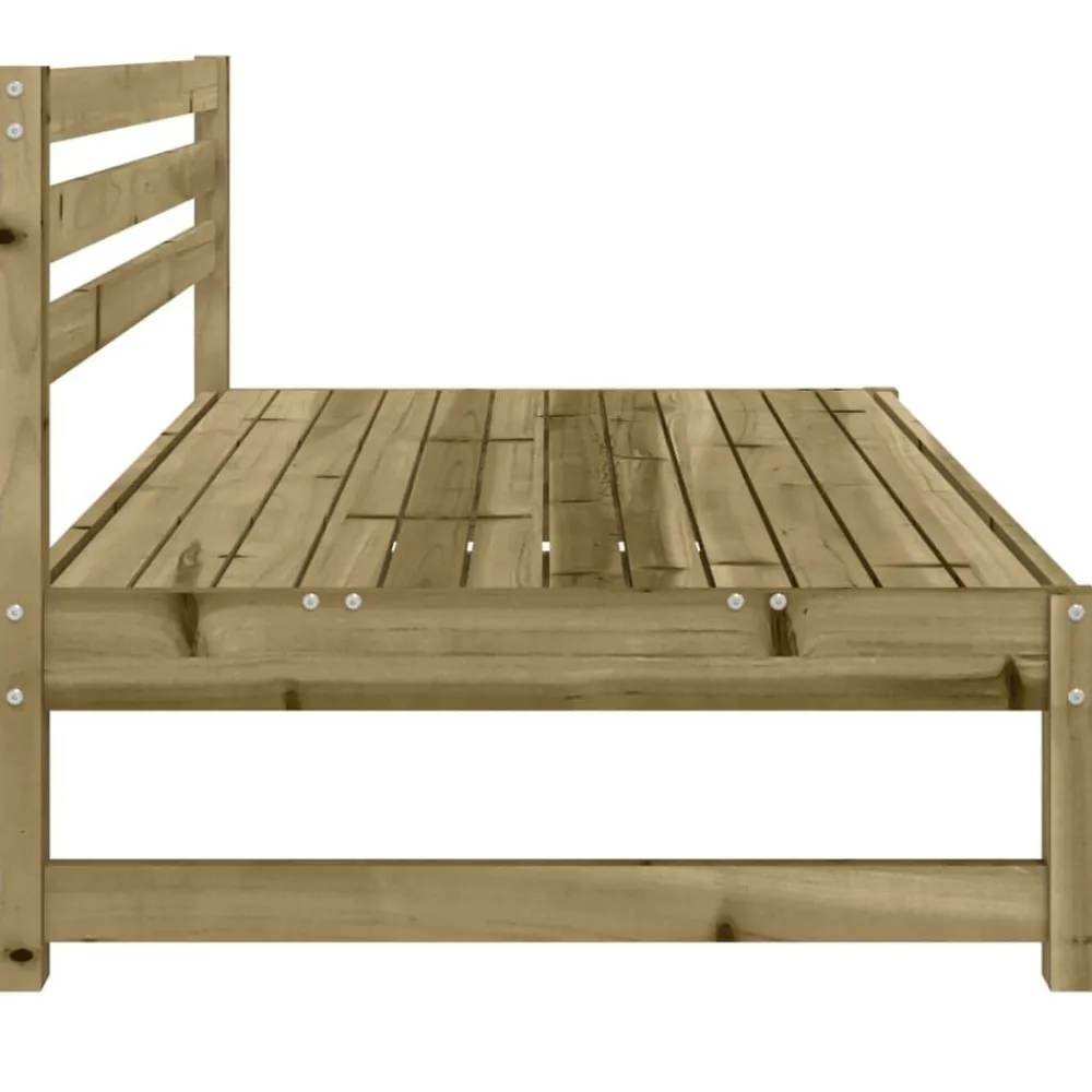 vidaXL Sofás centrales de jardín 2 uds madera impregnada pino 120x80cm Impregnado natural Sale