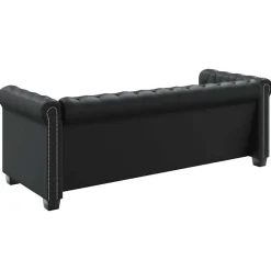 vidaXL Sofás-Sofás Chesterfield de 2 y 3 plazas cuero sintético