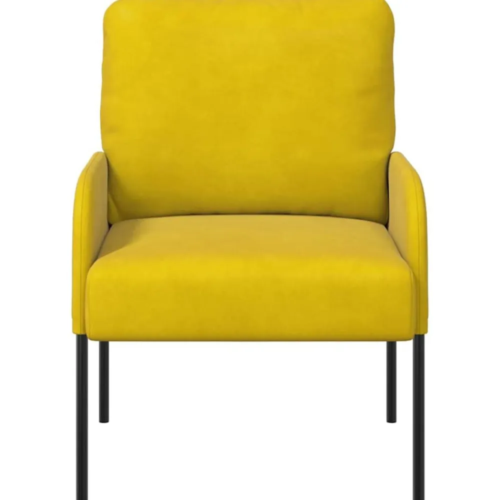 vidaXL Sofás con cojín 55cm Madera contrachapada Amarillo