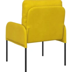 vidaXL Sofás con cojín 55cm Madera contrachapada Amarillo