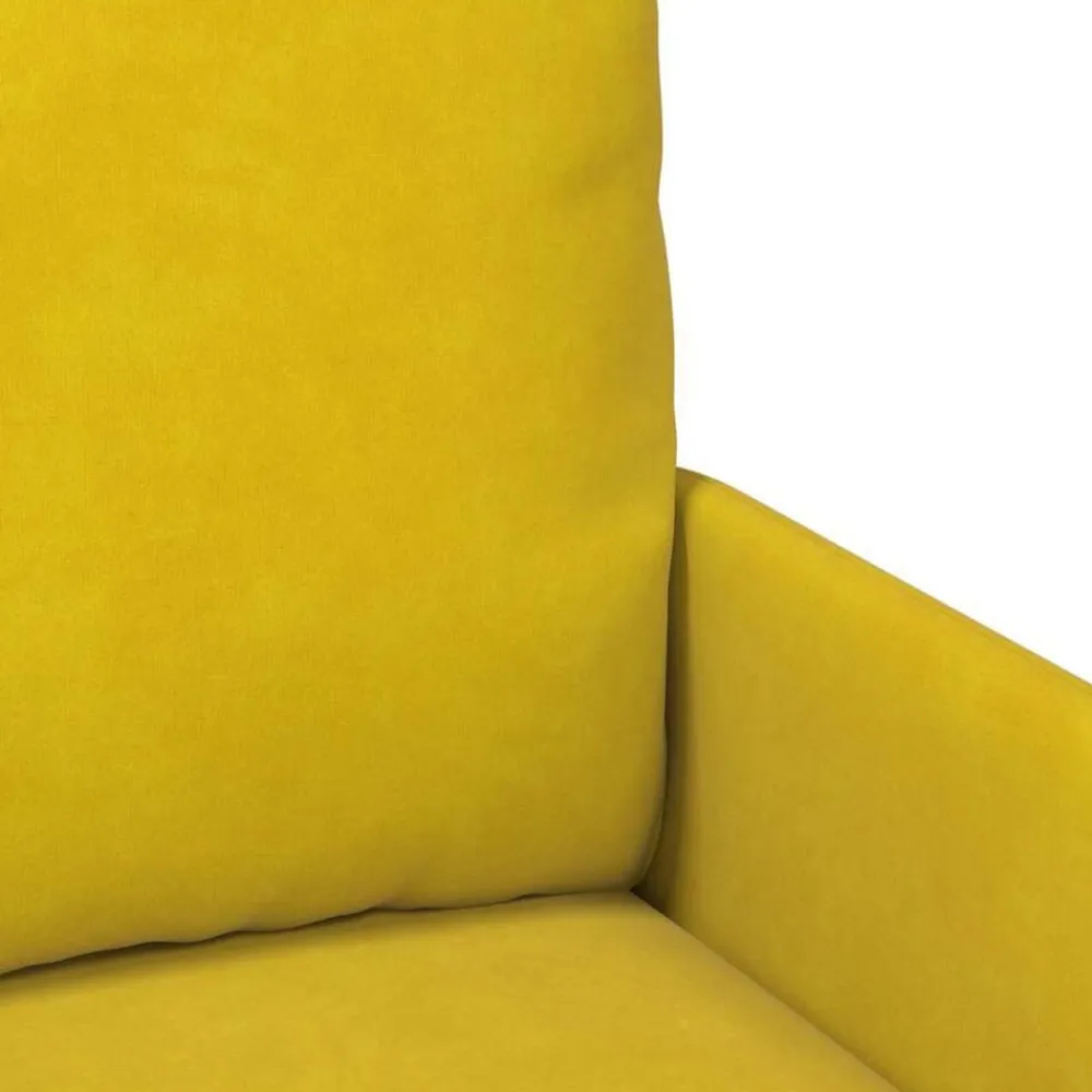 vidaXL Sofás con cojín 55cm Madera contrachapada Amarillo