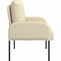 vidaXL Sofás con cojín 55cm Madera contrachapada Crema New