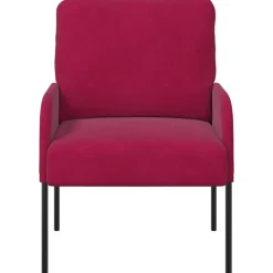 vidaXL Sofás con cojín 55cm Rojo vino Madera contrachapada Rojo vino tinto Clearance