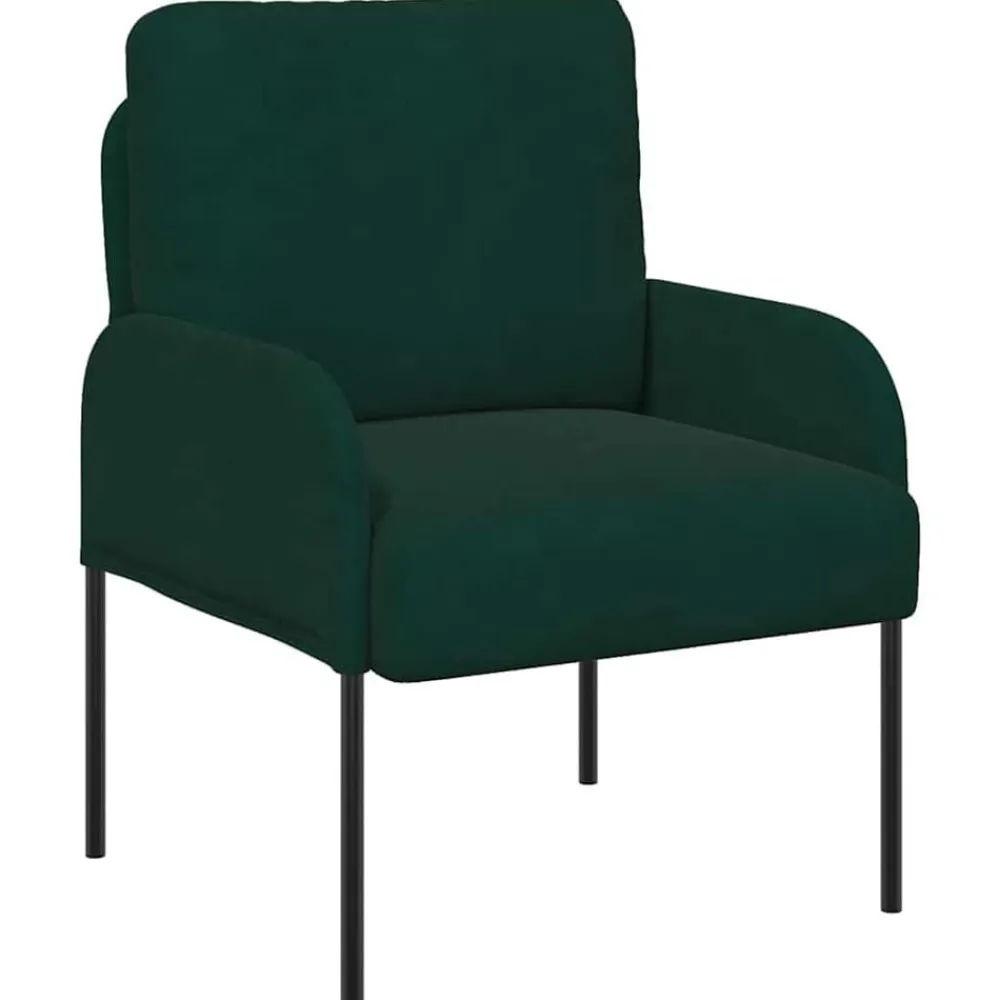 vidaXL Sofás con cojín 55cm Madera contrachapada Verde oscuro Online