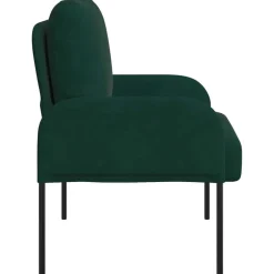 vidaXL Sofás con cojín 55cm Madera contrachapada Verde oscuro Online