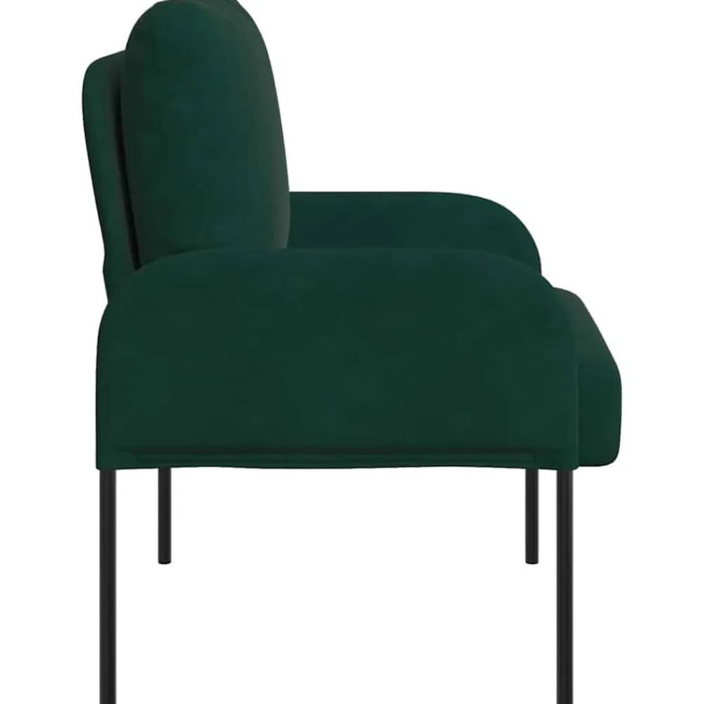vidaXL Sofás con cojín 55cm Madera contrachapada Verde oscuro Online